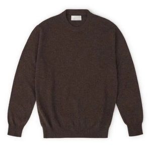 ZARA MEN’S 100% CASHMERE SWEATER CHOCOLATE BROWN SIZE M